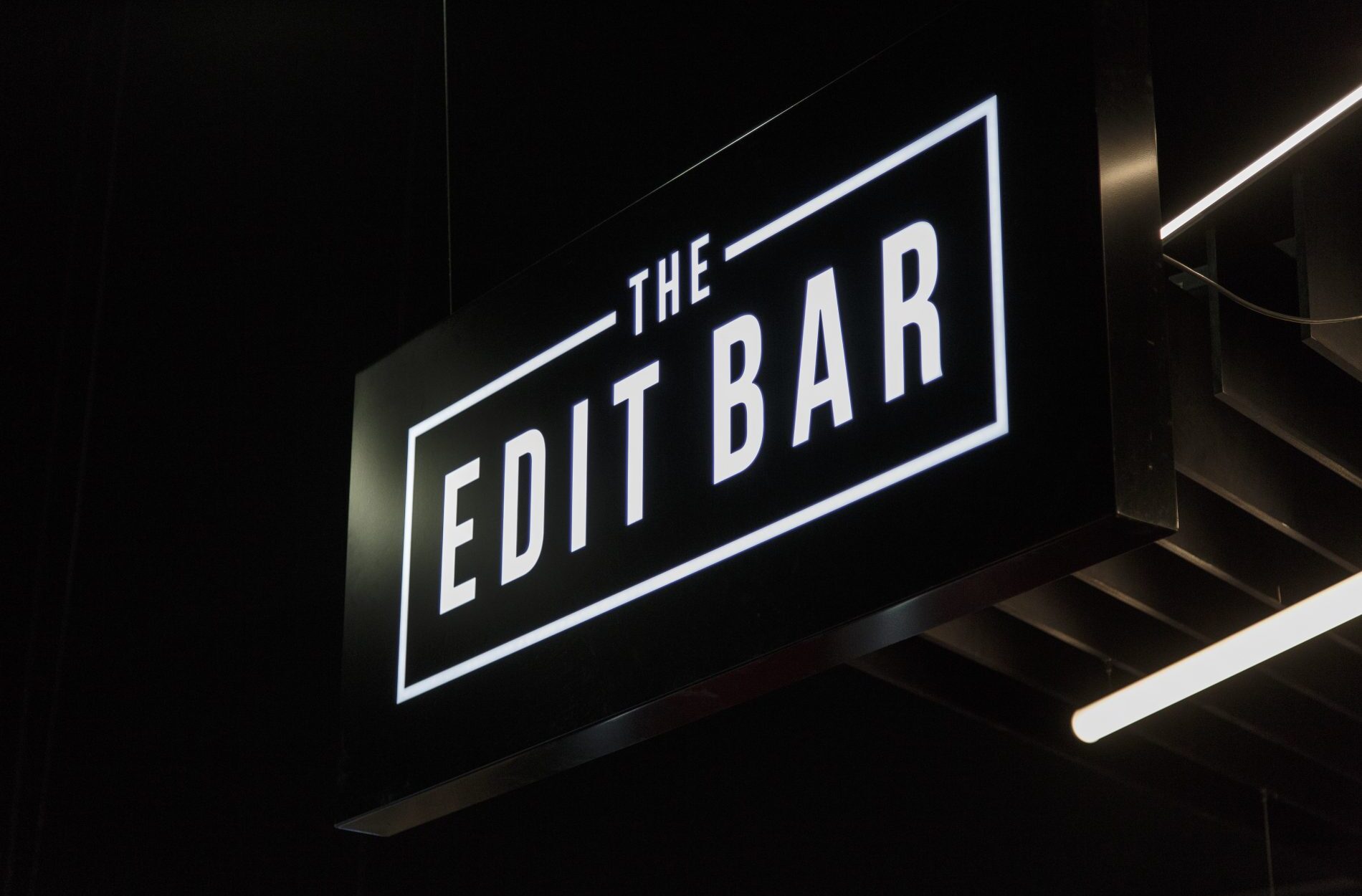 beyond london The Edit Bar Vue retail design signage