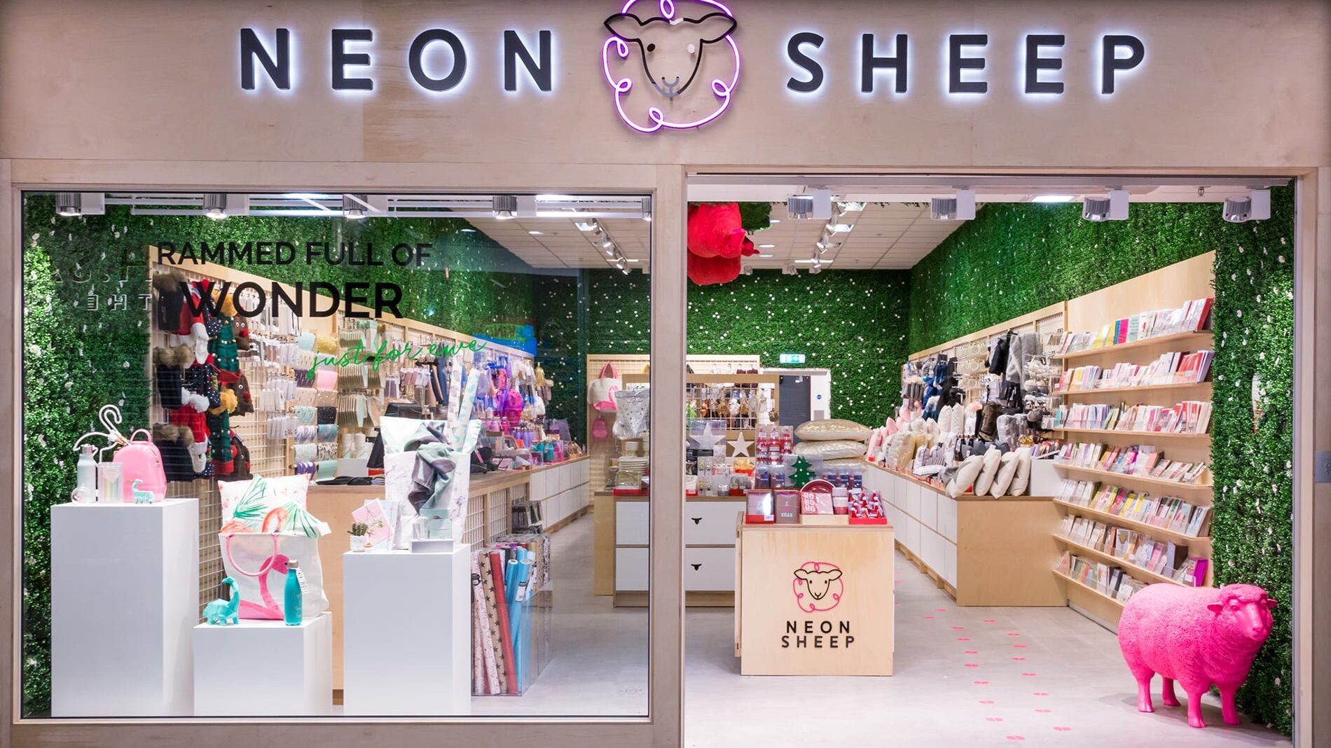 Store front of Neon Sheep