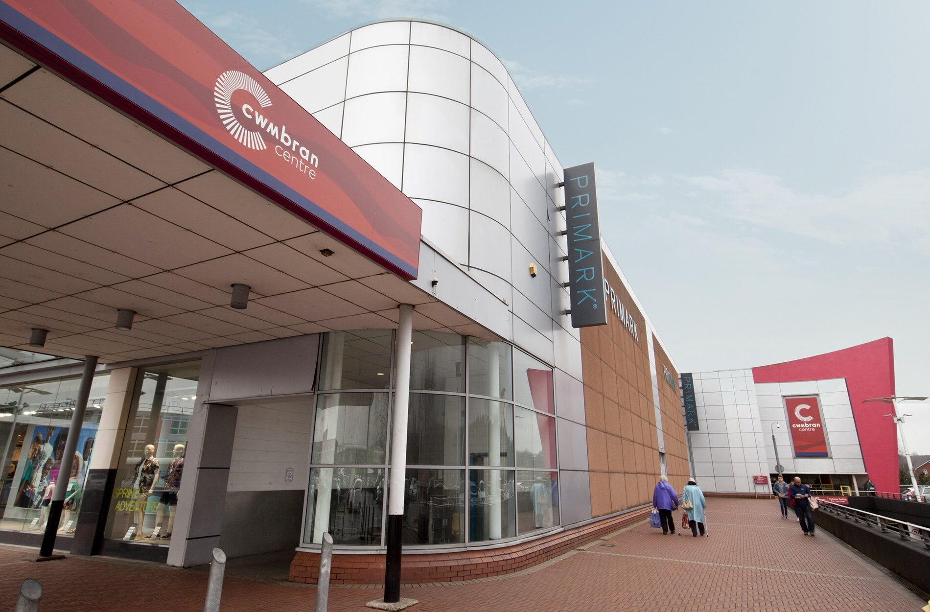 Cwmbran castle branded exterior signage Beyond London Cwmbran Shopping Centre Retail Design Asset Enhancement Brand Identity Signage & Wayfinding Customer Experience design