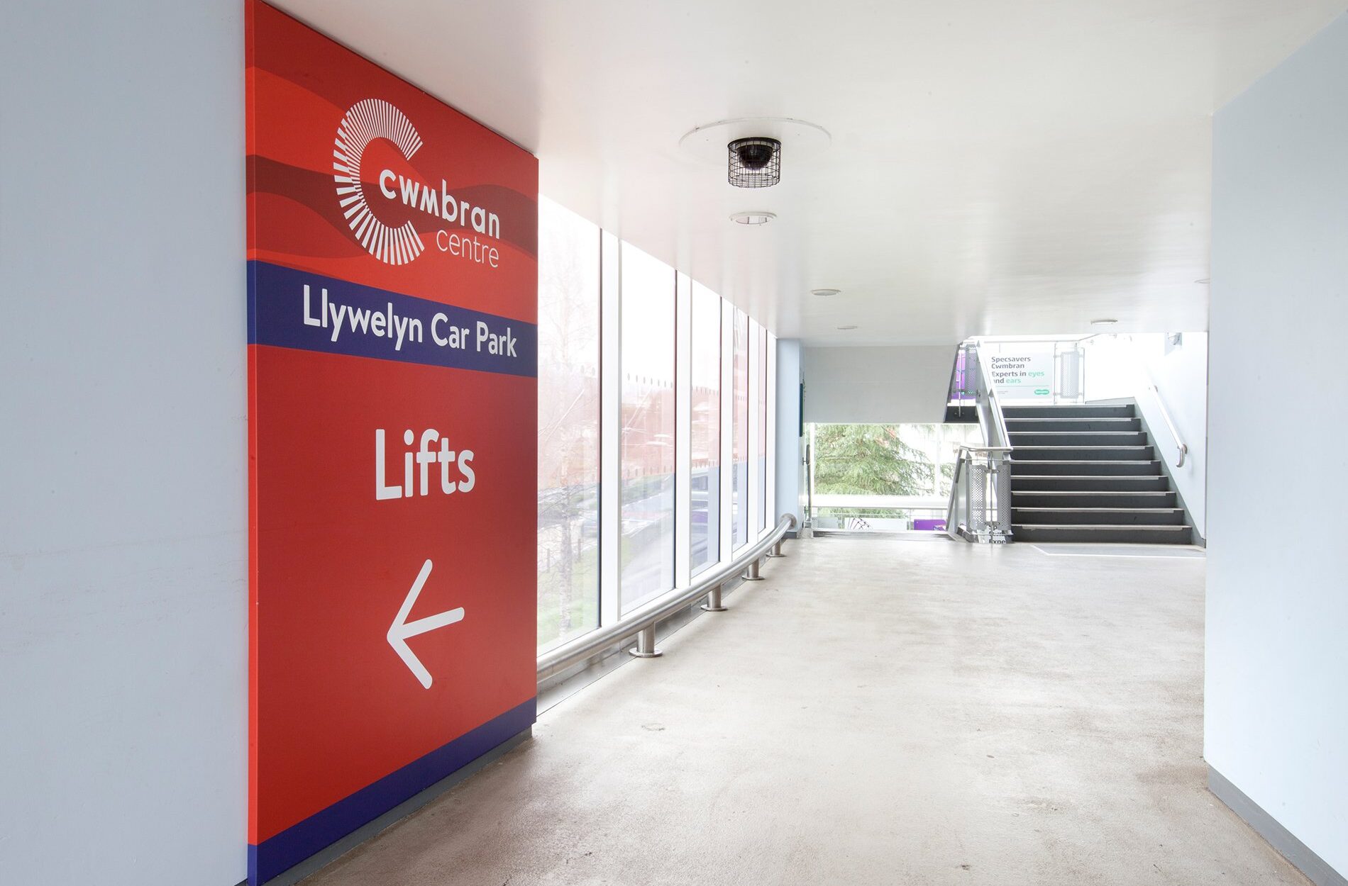Cwmbran castle branded interior signage Beyond London Cwmbran Shopping Centre Retail Design Asset Enhancement Brand Identity Signage & Wayfinding Customer Experience design