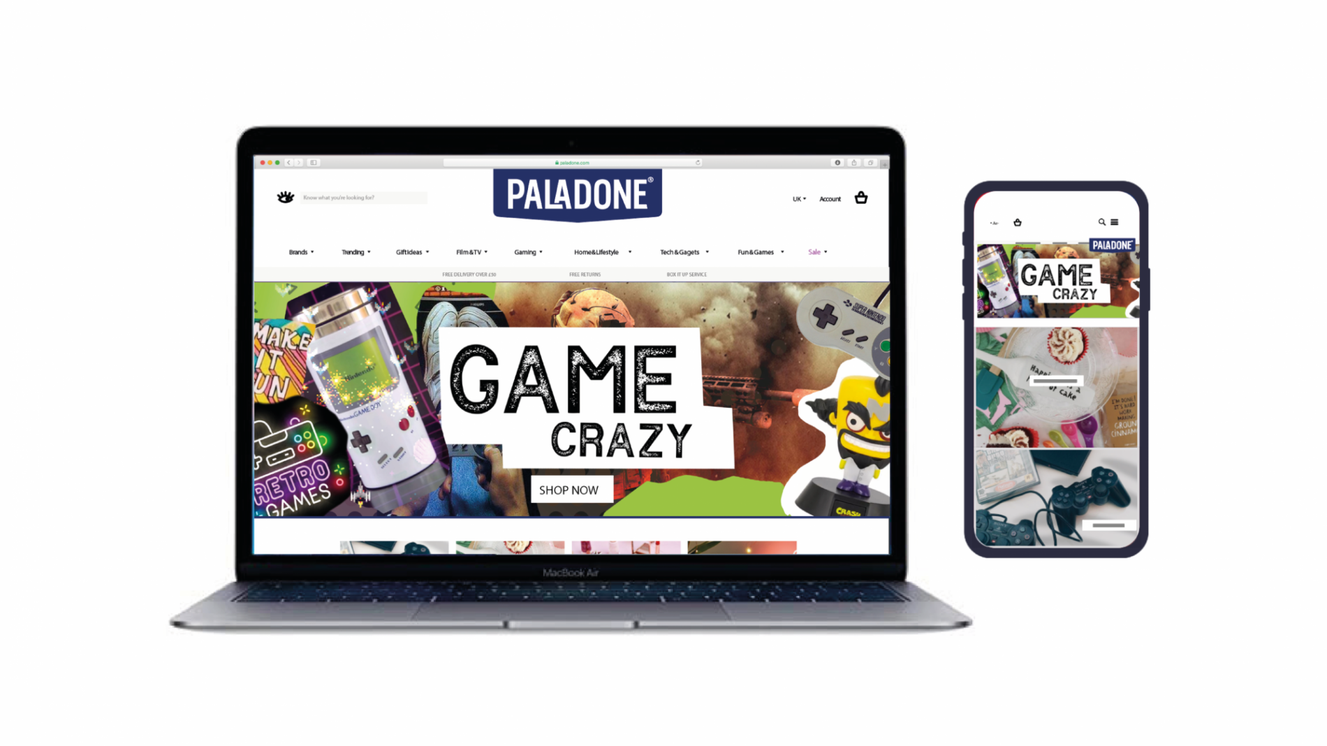 Paladone website and digital assets