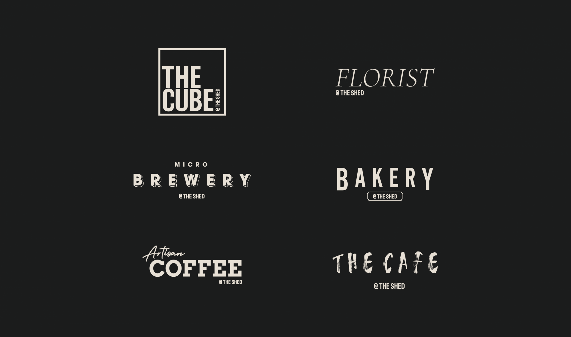 Sub brand logos for The Shed