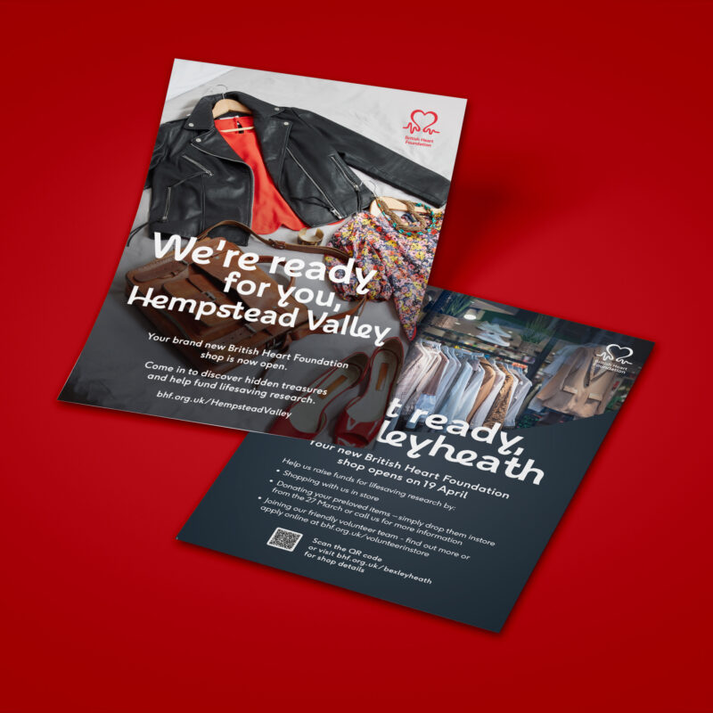 British Heart Foundation Opening Soon Leaflets