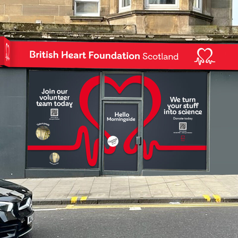 British Heart Foundation Morningside Window Vinyl
