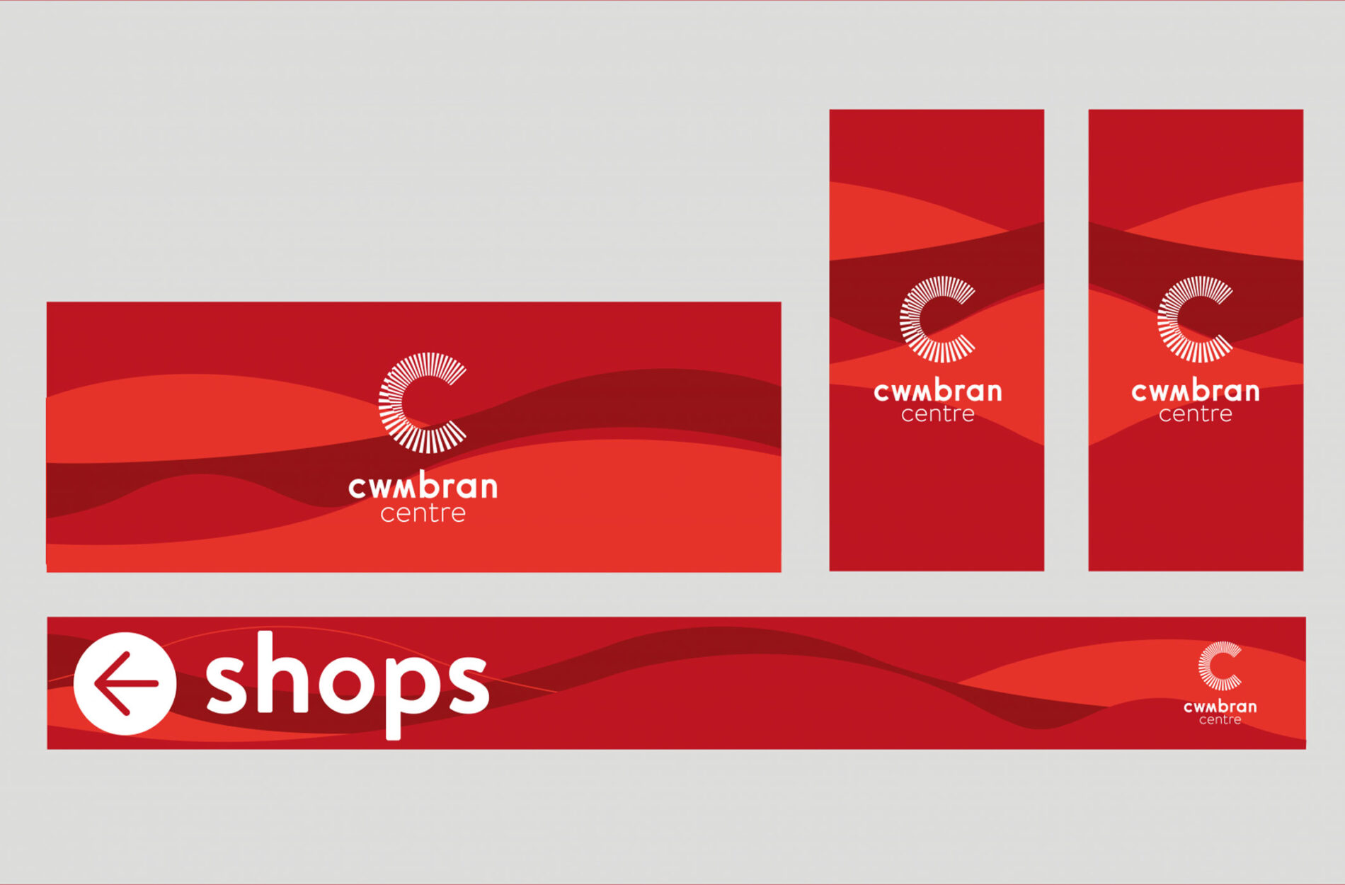 Cwmbran graphic design signage Beyond London Cwmbran Shopping Centre Retail Design Asset Enhancement Brand Identity Signage & Wayfinding Customer Experience design