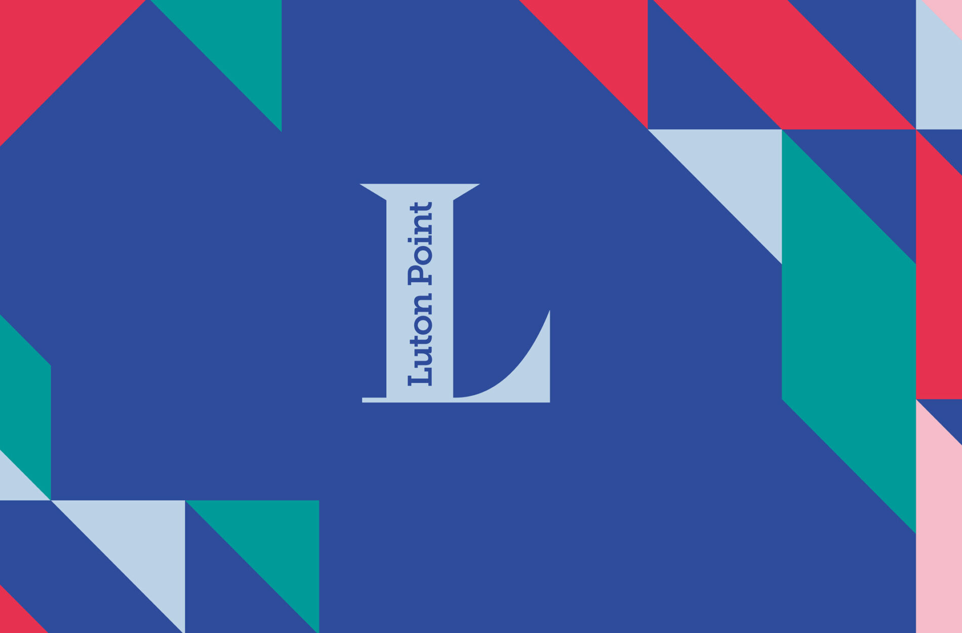 Luton Point shopping centre logo flat graphic brand pattern