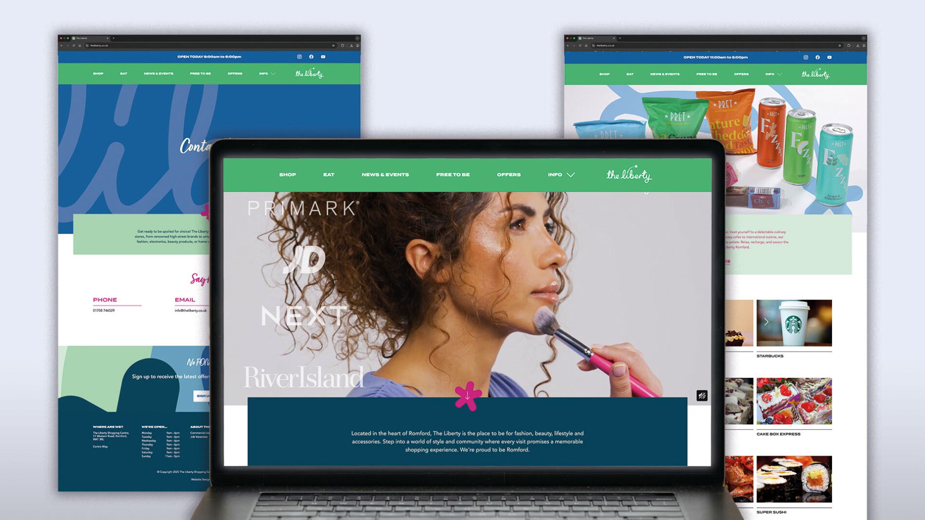 The Liberty Romford shopping centre branding website reskin strategy